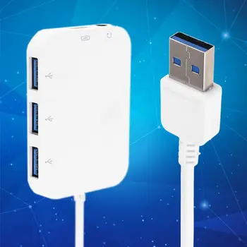 

High Speed USB to 3x USB 3.0 Hub Adapter Splitter USB C Charging 3.5mm Audio Output Jack for PC Laptop Desktop Computer
