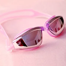 Очки для близорукости с гальваническим покрытием, водонепроницаемые, простые, стеклянные, большая оправа, очки для плавания, анти-туман, спирт, объем мужской