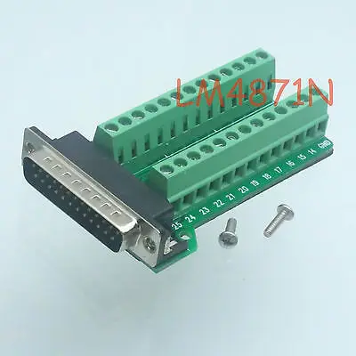 

DHL/EMS 20 LOTS DB25 D-SUB male 25pin port Terminal Breakout PCB header 2 row without nut RS232 -d2