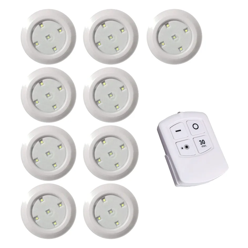 9 Lamp 1 Remote 5LED шкаф светильник беспроводной пульт дистанционного управления управление с регулируемой яркостью 5LED шкаф для одежды ванная светильник детская лампа для кормления прикроватный ночной Светильник - Цвет: 9 Lamp 1 Remote