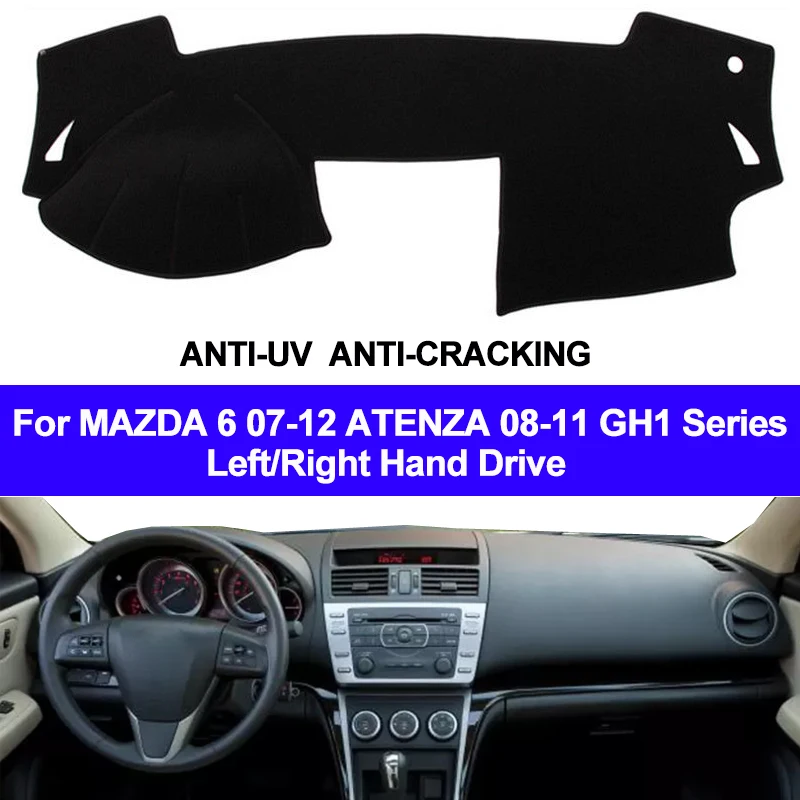Крышка приборной панели автомобиля, коврик, ковровая накидка для MAZDA 6 2007-2012 ATENZA 2008-2011 GH1 серии LHD RHD 2 слоя авто солнцезащитный козырек