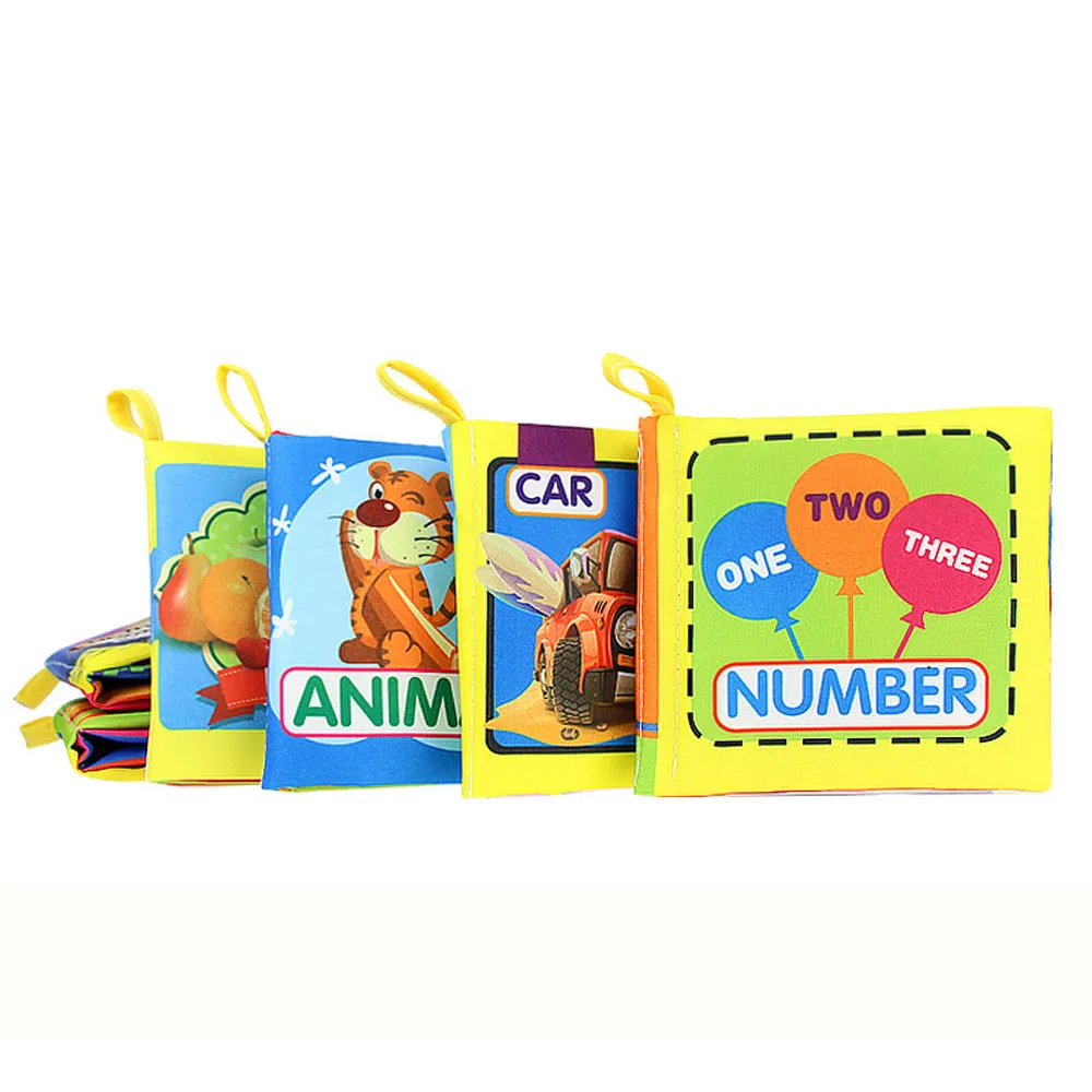 

HIINST Cloth Baby Book Intelligence Development Educational Toy Soft Cloth Learning Cognize Books For 0-24Months Kids Quiet Book