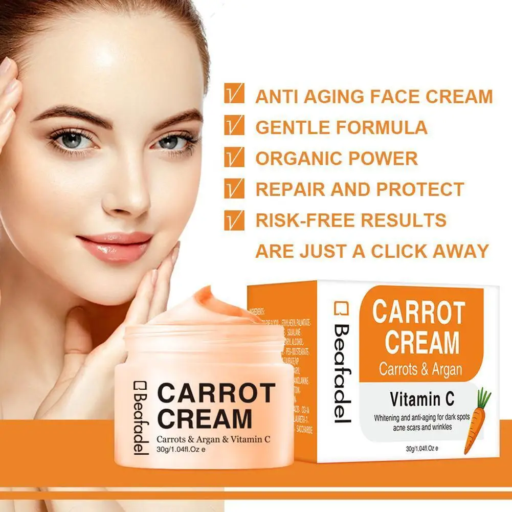 30g Face Whitening Cream Carrot Face Cream Vitamin C Dark Spot