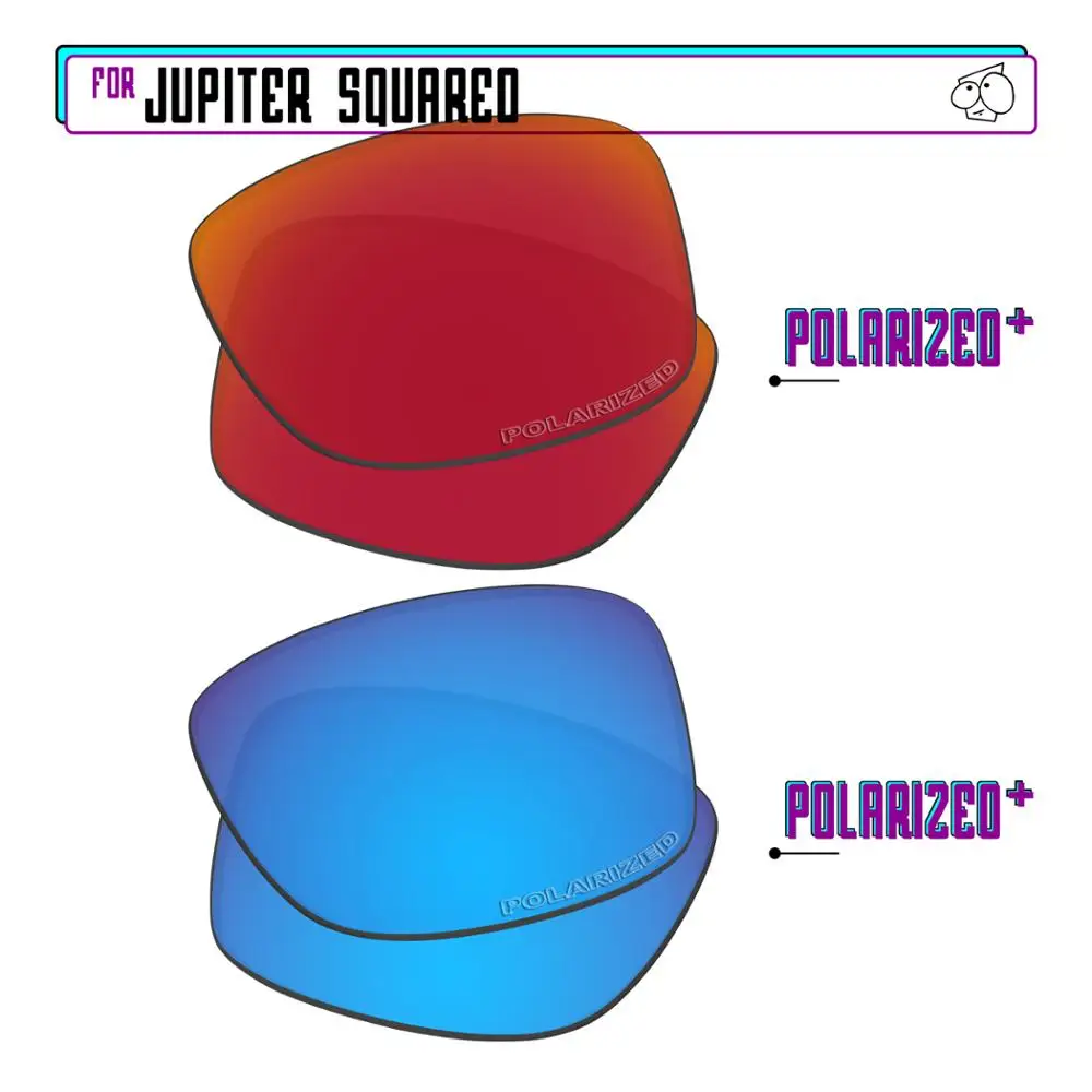 

EZReplace Polarized Replacement Lenses for - Oakley Jupiter Squared Sunglasses - BlueP Plus-RedP Plus