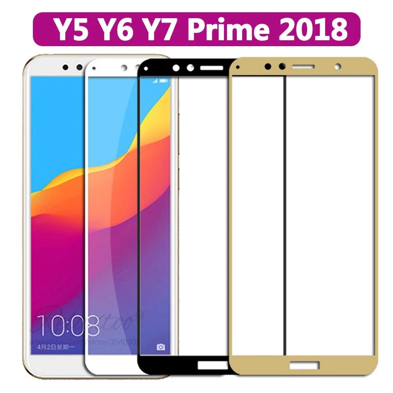 

Protective Tempered Glass on the For Huawei Y5 Y6 Y7 Prime 2018 Glass huawey y 5 6 7 y52018 y72018 y82018 screen protector Film