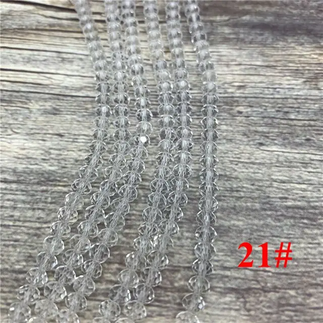 2x3mm/3x4mm/4x6mm Crystal Rondel Beads Faceted Glass Beads For Jewelry Making DIY Female Bracelet Necklace Jewelry NO.21