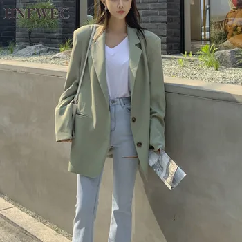 

Small suit coat women's casual Korean loose medium and long style spring and summer 2020 new blazers oversize coat U614
