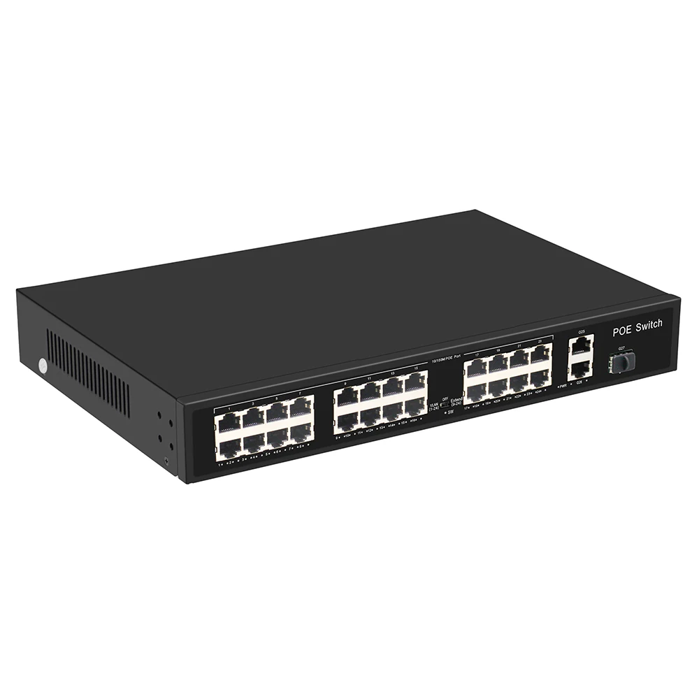 PoE   ī޶ +  Ʈũ ġ  2 ⰡƮ TP/SFP ޺ POE ġ   ġִ 24 Ʈ 10/100Mbps