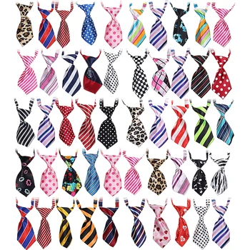 

50 pcs Mix Color Pet Dog Puppy Necktie Tie Ties Collar Grooming Pet Cat Dog Bow Tie Adjustable Pet Bowtie Accessories