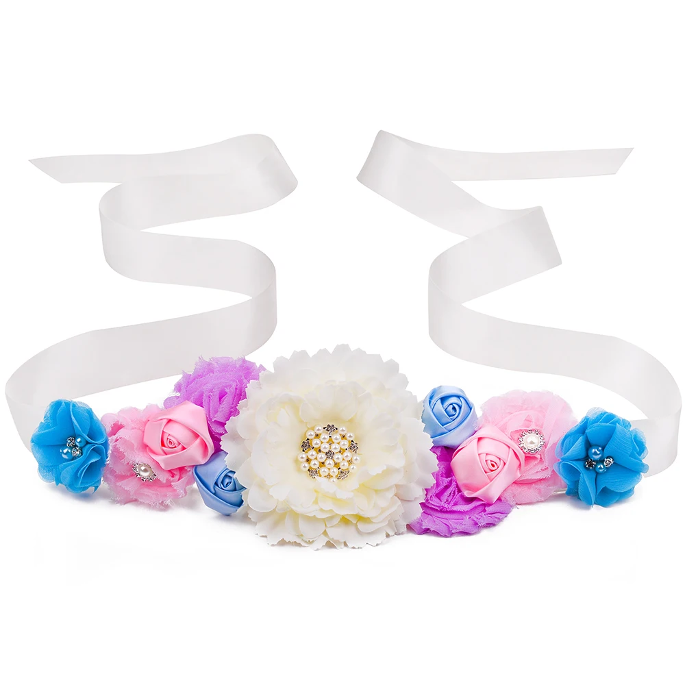 

Женская атласная лента Стразы для свадьбы, пояс с цветами для беременных женщин и девушек вечерние аксессуары для вечерних платьев