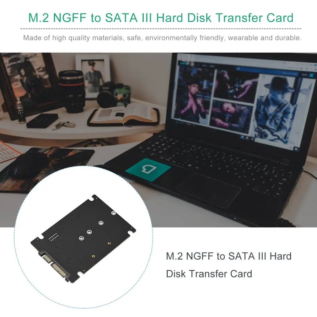 M.2 NGFF в SATA III SSD твердотельный накопитель переходная карта Поддержка 2230/2242/2260/2280 M.2 SSD коробка SSD адаптера