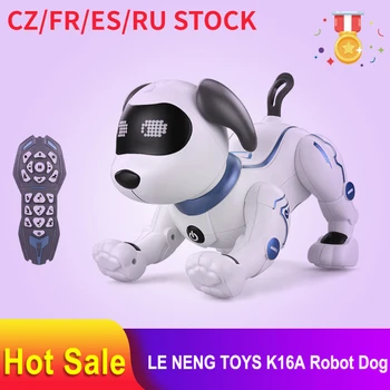 LE NENG TOYS K16A Electronic Animal Pets RC Robot Dog Voice Remote Control Toys Music Song Toy for Kids RC Toys Birthday Gift 1