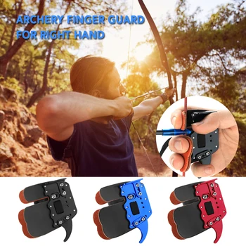 

Left and Right Hand Archery Finger Guard Outdoor Hunting Protection Pad Glove Tab Bow Shooting For Finger Protector Accessories