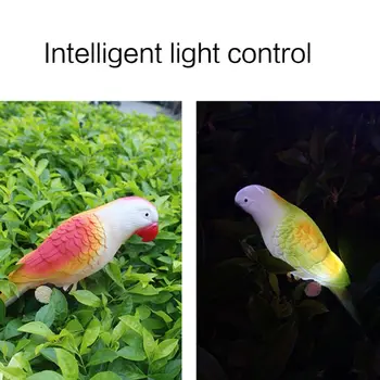 

4pc Solar Power LED Light Parrot Lamp With Clip Night Lights for Garden Path Decor Q0KF
