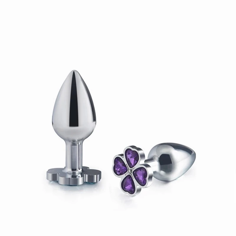 New small size four leaf clover Metal Anal butt plug 12 jewelry color beads kegel ball silicone eggs Sex toy for men women | Красота и