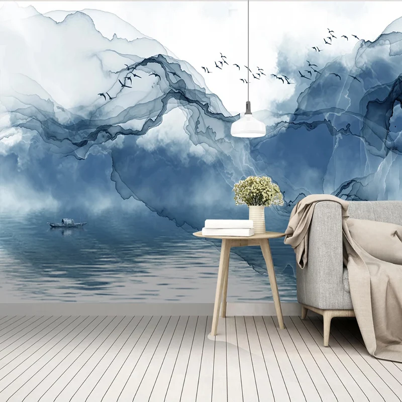 

Dropship Custom Any Size Mural Wallpaper 3D Abstract Landscape Line Wall Painting Bedroom Creative Home Decor Modern Frescoes