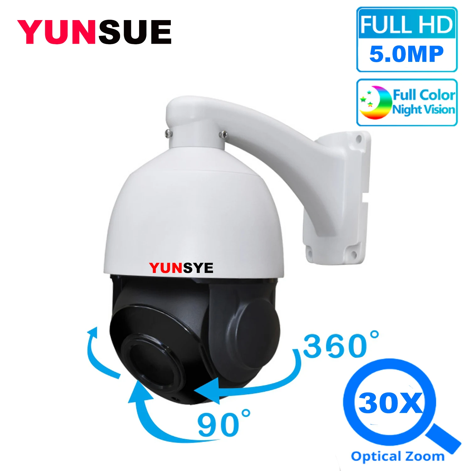 YUNSYE 1080P PTZ IP камера 30X наружная высокоскоростная Купольная 5 Мп CCTV сетевая ИК