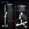Gappo Thermostatic Shower Sets Waterfall Bath Shower System Thermostatic Mixer Bathroom Shower Faucet + Brass Basin Faucet ► Photo 2/6