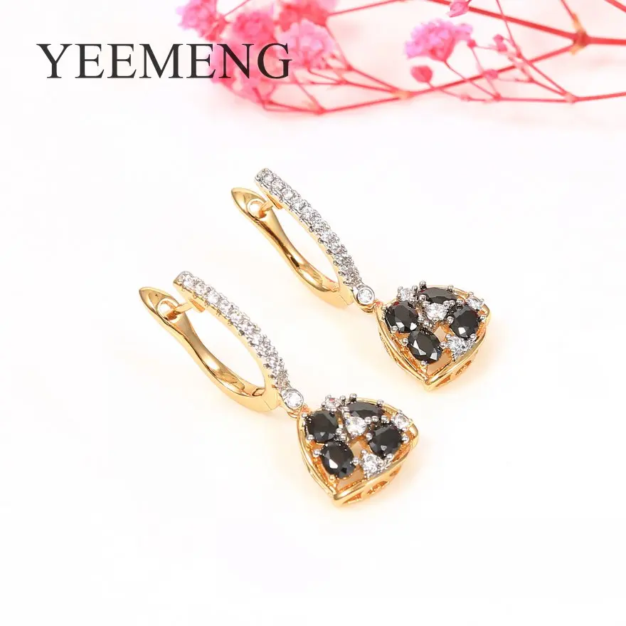 Серьги-подвески YEEMENG женские длинные висячие украшения из розового золота 585