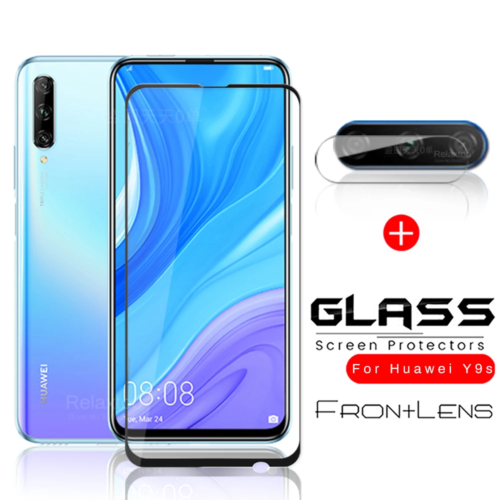 

2-in-1 hauwei y9s armor glass camera glass for huawei y9s y9 s huaweiy9s stk-l21 6.59'' phone safety tremp film protection glas
