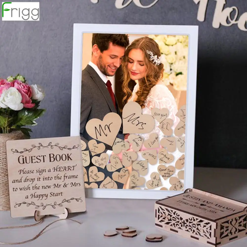 Frigg 1 набор деревянная рамка Weding знак благословение Свадебный декор для свадьбы аксессуары для дня рождения Декор деревенский невесты быть