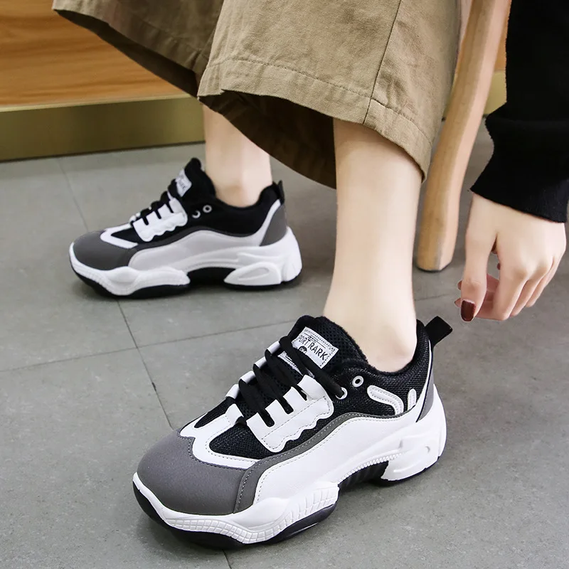 

Online Celebrity Dad Shoes Women's INS Tidal Harbor-Style Wisdom Smoked Shoes 2019 Winter Models Korean-style Breathable Platfor