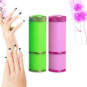

Nail Dryer Mini 9 LED Lights Flashlight UV Lamp Portable Nail Gel Portable Micro Mask Fast Home Use Drying Lamp For Gel TSLM1