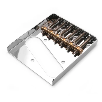 

6 String Fixed Guitar Bridge Metal Hardtail Bridges Compatible with TL Electric Guitars for Stringed Instrument Replacement