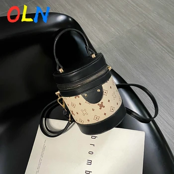 

OLN Vintage Bucket PU Leather Crossbody Bags for Women 2020 Branded Handbags Female Trend Lady Designer Chain Women's Hand Bag