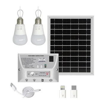 

New products in 2020 eco-friendly monocrystalline 5V/5.5W with 5 meter wire solar power system for home price