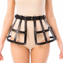 Fullyoung сексуальный кожаный женский бюстгальтер черная обвязка для тела женское белье Harajuku пастельный, готический бюстгальтер с пентаграммой