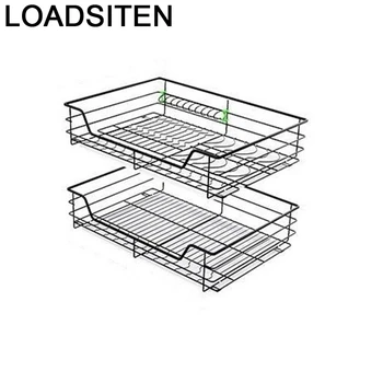 

De Cosina Pantries Cucina Cupboard Storage Cestas Para Organizar Dish Stainless Steel Organizer Rack Kitchen Cabinet Basket