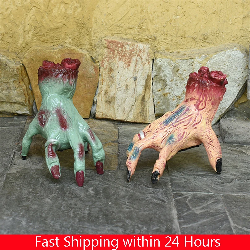 

Halloween Decoration Scary Moving Ghost Doll Hand Halloween Horror Props Running Hand Voice Control Electric Toy Decor Home Bar