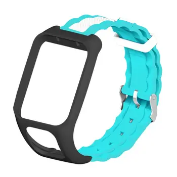 

Two-tone Breathable Soft Silicone Watchband Wrist Strap Replacement for tomtom Adventurer/Runner 2 3/Spark 3 Sport Watch