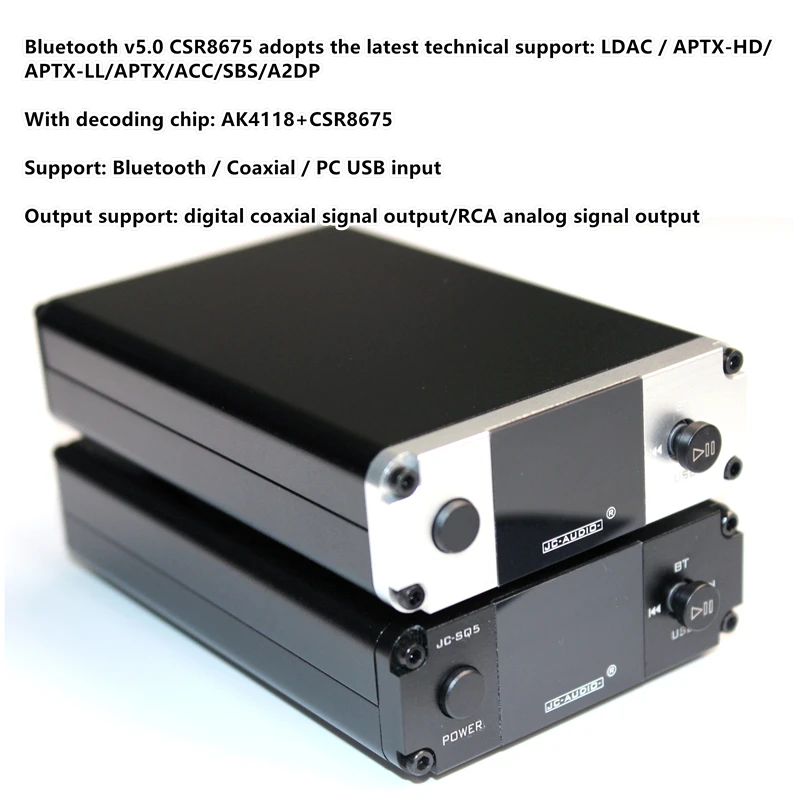 Bluetooth 5 0 CSR8675 + ES9038 LDAC APTX HD PCM 24-битный аудиодекодирование приёмник преобразователь