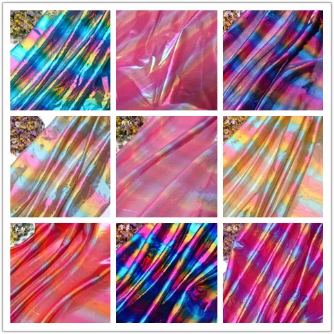 8 цветов s Радужная блестящая полоска позолоченная ткань цветной ткань сценический костюм игрушка ткань кукла ткань для платья дизайнер