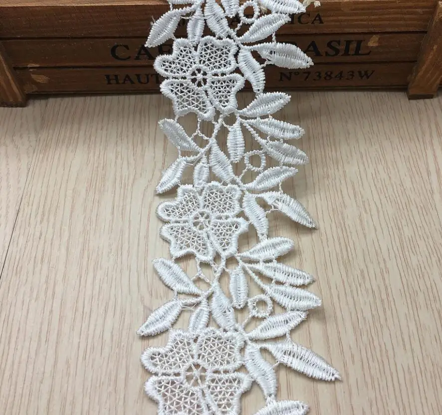 Lace Fabric Lace Ribbon Lace Sewing Supplies Lace Sewing Accessories Lace Accessories Lace Garment Accessories Lace Decoration Clothing Craft Accessories 1 Yard/2 Yards Black White Lace Appliques Embroidered Net Lace Fabric Trim Ribbons DIY Sewing Handmade Craft Materials