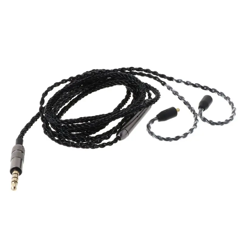 8 поделиться 3,5 мм/Тип C наушники кабель MMCX с микрофоном/объем Управление Для Shure SE215/315/425/535/846 UE900 WESTONE SONY Замена