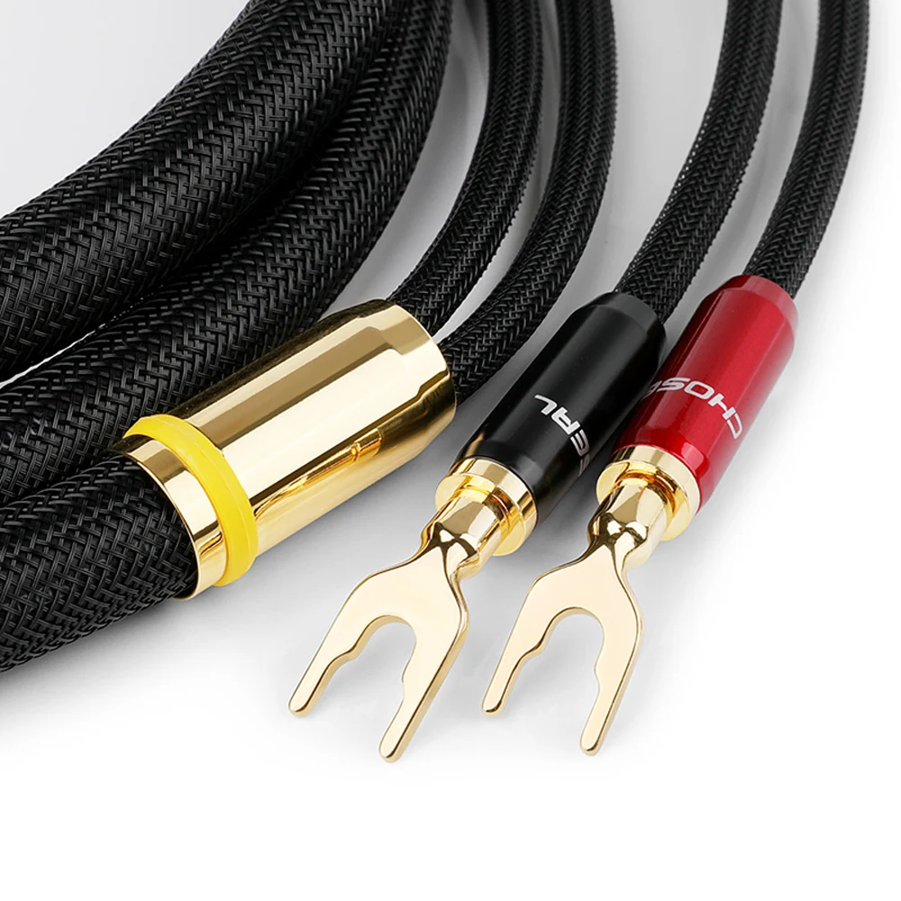 Пара Choseal LB5108 6N OCC Чистая медь аудио Динамик кабель для усилитель CD|speaker cable|audio speaker