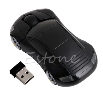

Unique Design 2.4G 1600DPI Mouse USB Receiver Wireless Light LED Car Shape Optical Mice New Drop Shipping