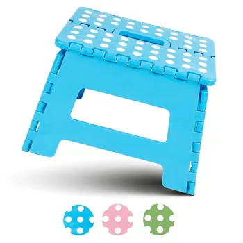 

Plastic folding stool 28x21x22 cm blue/Green/Rose stool for lay ideal style polka dots order child stool