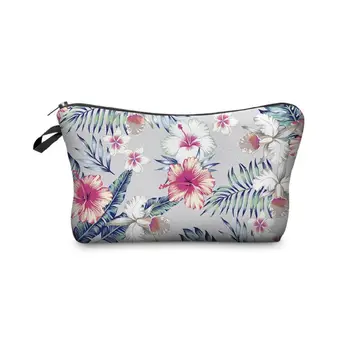 

1Pc Flower Printed Travel Cosmetic Bag Women Makeup Case Pouch Toiletry Organizer Bag