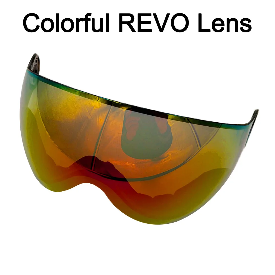 Colorful REVO Lens LOCLE лыжный сноуборд шлем козырек объектив Съемная Снежная Маска Анти-туман Анти-УФ Интегрированные Очки щит для MS95 и MS99 - Цвет: Colorful REVO Lens