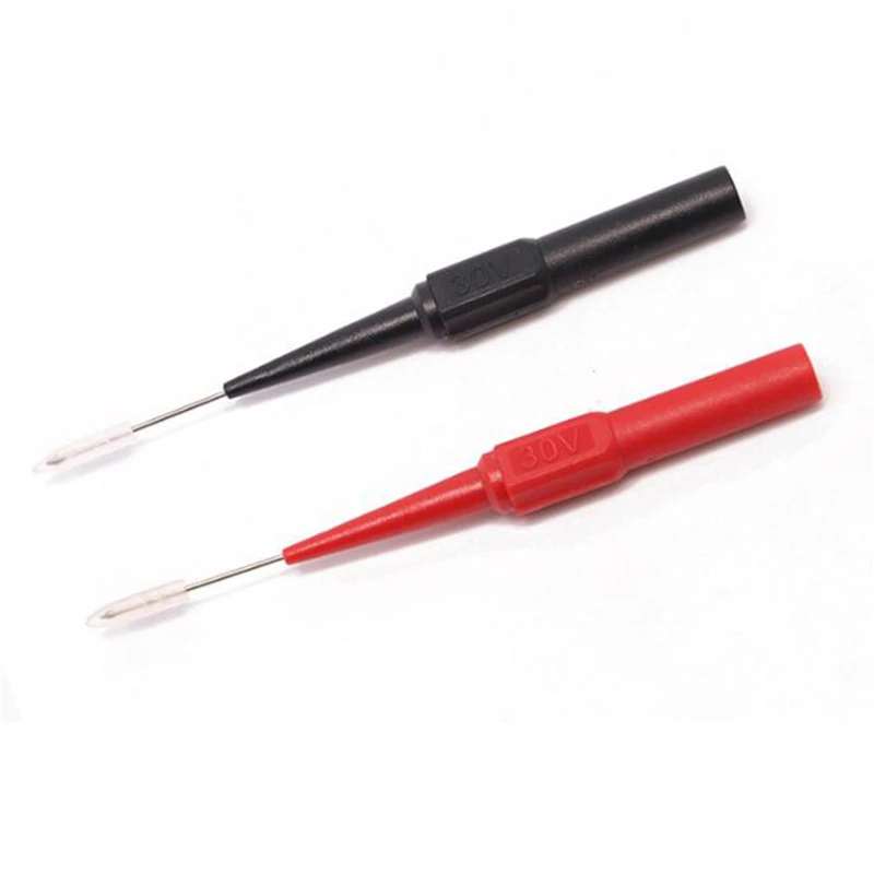 2 Pcs/Set Best Sale Copper Test Lead Probe Stainless Steel Needle Jack For Multimeter Tool Black/Red Tools Accessories Sondear |