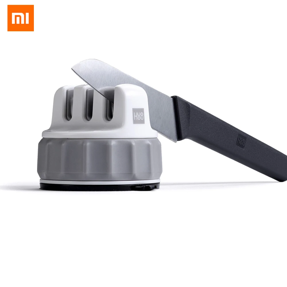 

Xiaomi Mijia Huohou Mini Knife Sharpener One-handed Sharpening Super Suction Kitchen Sharpener ABS Material Tool For Smart Home