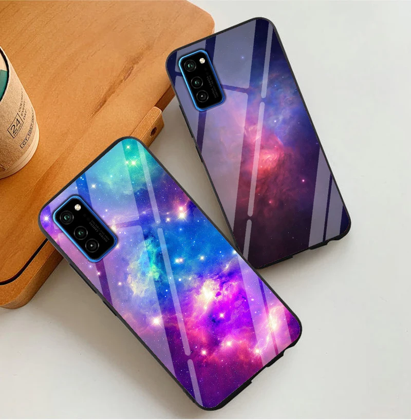 Чехол из поликарбоната для huawei Honor View 30 Pro, пластиковый стеклянный чехол для телефона, черный бампер из ТПУ для huawei Honor View 30 Honor V30 Pro, чехол