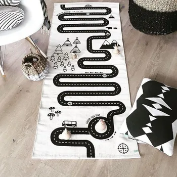 

High quality Children Map Pattern Play Mat Blanket Non-Slip Baby Floor Game Crawling Rugs Mat