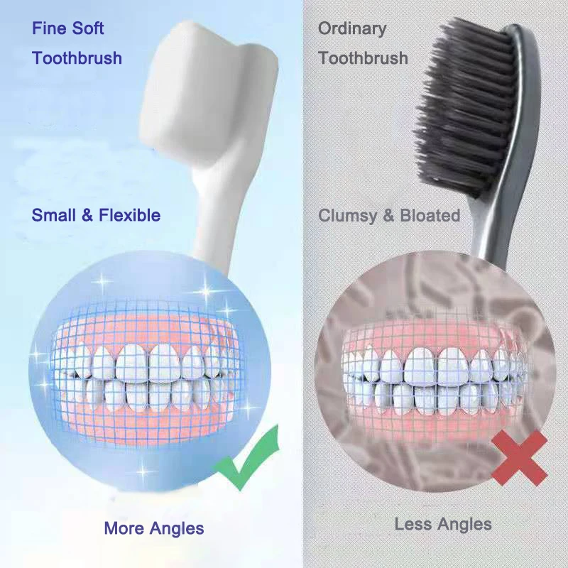 Ultra fine Soft Hair Eco Friendly Pregnant Portable Travel Tooth Brush With Box Soft Fiber Nano