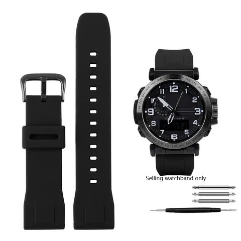 Black Rubber Watch Strap for Casio PRG-600/600Y PRG-650/650Y Wachband PRW-6600 GA 2000 Uhrenarmband Waterproof Bracelet