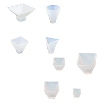 

4 Pcs Pyramid Jewelry Casting Molds Silicone Resin Jewelry Molds for DIY Jewelry Craft Making By & 4 Pcs Pyramid Silicone Molds
